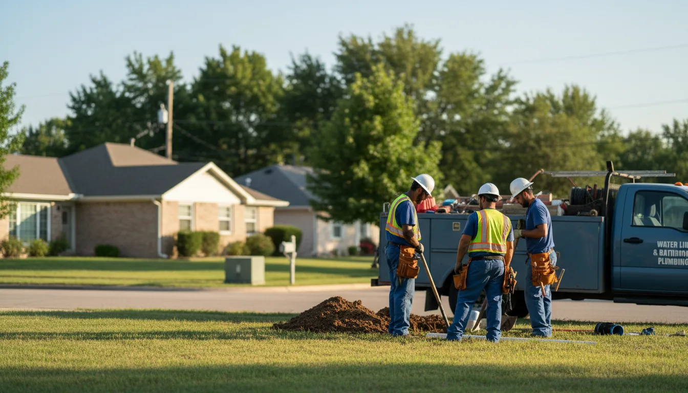 Residential water line and bathroom plumbing service in Morgantown, PA